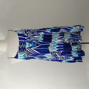 Everly geometric blue casual strap dress Medium